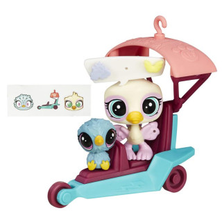 Littlest Pet Shop zvířátko s kamarádem a vozidlem - ROWDY a OPALINE 69 + 70