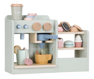 Kávovar dřevěný velký s příslušenstvím Coffee House Little Dutch