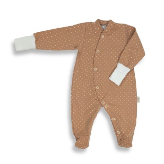 Kojenecký overal na spaní Dot brown hnědá Esito