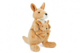 Plyšový klokan s mládětem 16 cm 0m+