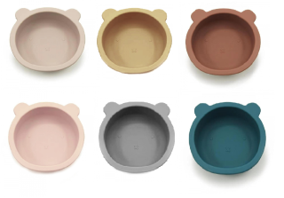 Silikonová miska s přísavkou Medvídek 12 cm 