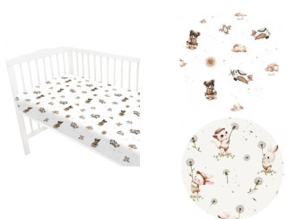 Prostěradlo do postýlky 140 x 70 cm, bavlna Miminu