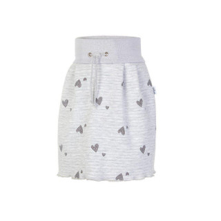 Sukně lesk Šedý melír srdce