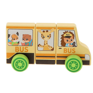 Autobus školní magnetický plast 14 cm 16 x 10 cm