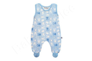 Bavlněné dupačky Zajíci Modré Baby Service