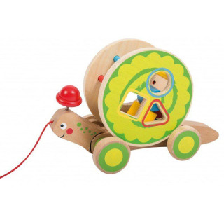 Dřevěná želva s vkládacími tvary 12 m+