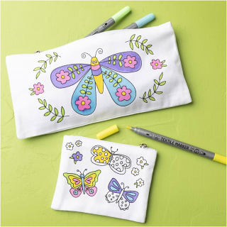 Kreativní sada Mini Craft Kit Textile Colouring Butterflies Creativ Company
