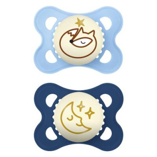 Šidítko Ortodonické Original Night 0 m+ Sv. modrý/Modrý MAM