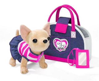 Chi Chi Love Pejsek čivava Denim Fashion v tašce