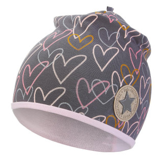 Čepice podšitá Outlast® Srdíčka lesk/růžová baby