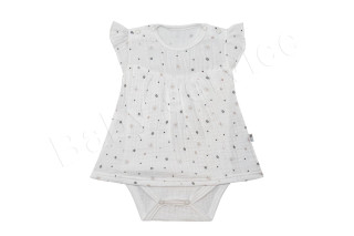 Kojenecké body/šaty krátký rukáv mušelín Hvězdičky Baby Service
