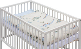 Dětská postýlka s kompletní výbavou bílá 120 x 60 cm Dambi Scarlett