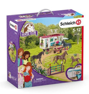 Karavan a tréninkové příslušenství s koníky Schleich