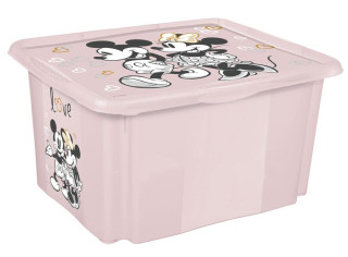 Úložný box s víkem malý "Minnie", Růžová 4,2 l