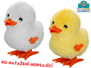 Kačenka plyšová po natažení skáče, 9 cm, 2 barvy