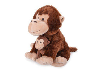 Opice plyšová 25 cm sedící s mládětem 0 m+ 