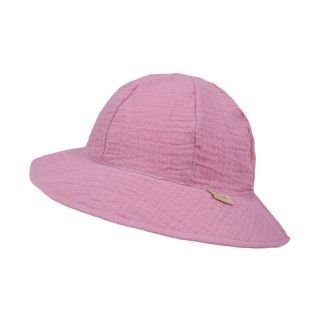 Dívčí klobouk mušelín Birdie růžový