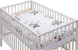 Dětská postýlka s kompletní výbavou bílá 120 x 60 cm Gytaro Scarlett