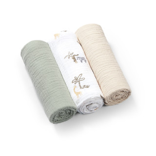 Mušelínové - super měkké plenky, 3 ks 70x70cm Mátová Baby Ono