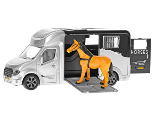 Auto přepravní s koněm na setrvačník kov se světlem a zvukem