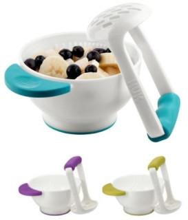 NUK Miska + puree mačkátko na ovoce a zeleninu