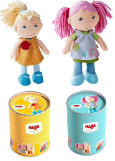 Textilní panenka 20 cm v dárkové plechovce Haba