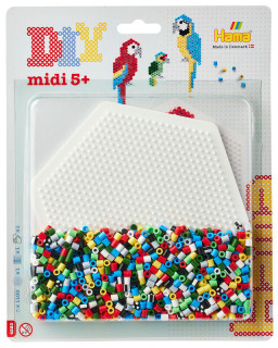 Korálkový set Papoušci Midi