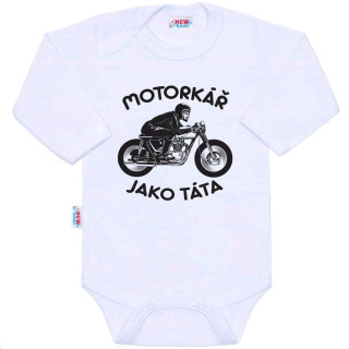 Body s potiskem New Baby Motorkář jako táta 