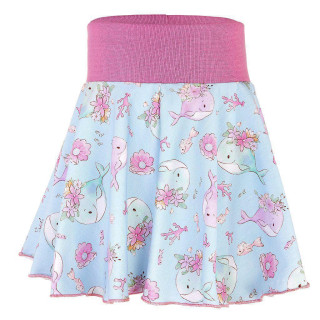 Sukně kolová Modrá velryba