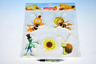 Pěnové dekorace na zeď Včelka Mája Slunečnice 5ks