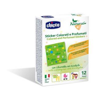 Nálepky barevné parfémované proti hmyzu 12 ks Chicco
