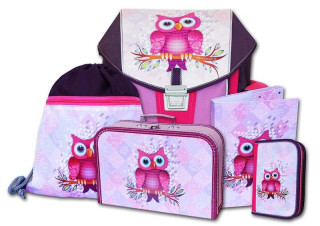 Školní aktovkový set ERGO ONE Sova 5-dílný