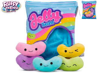 Fluffy Menu želé fazolky plyšové 18 cm 5 ks v plyšovém polštáři