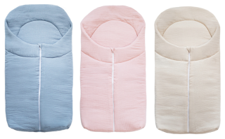 Dětský mušelínový spací pytel - zavinovačka na zip 