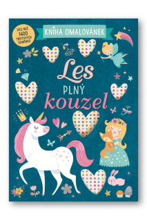 Les plný kouzel - 1400 diamantů k nalepení, omalovánky