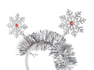 Čelenka do vlasů vločky vánoční/párty