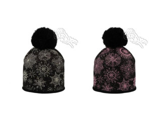 Zimní funkční čepice s bambulí Vločky RDX