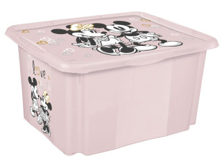 Úložný box s víkem "Minnie", Růžová 45 l