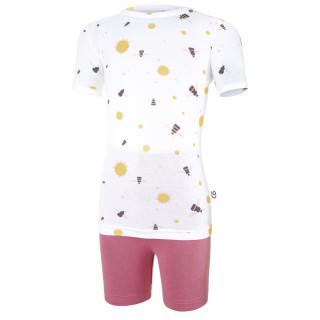 Souprava tenká dívčí KR Outlast® bílá čmeláci/tm.starorůžová Little Angel 