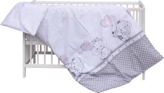 Dětská postýlka s kompletní výbavou Scarlett Gusto 120 x 60 cm růžová