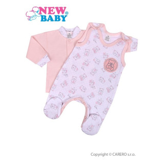 2-dílná kojenecká souprava New Baby Roztomilý medvídek RŮŽOVÁ vel.56