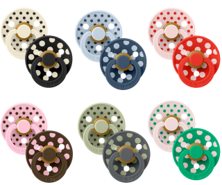 Dudlík z prírodního kaučuku Colour Polka 6 - 18 měsíců Bibs