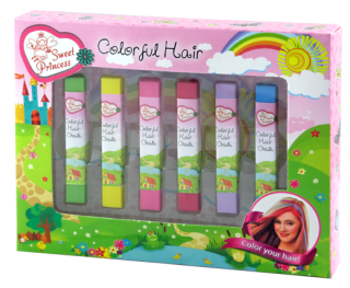 Křídy barevné duhové na vlasy