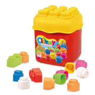 Clemmy baby - 20 barevných kostek v kyblíku