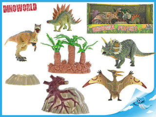 Sada dinosaurů 13-17 cm s doplňky 