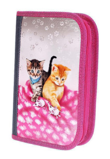 Školní penál 2-klopy CATS & MICE plněný Emipo