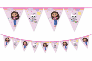 Vlaječková girlanda EKO - Gábinin kouzelný domek