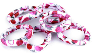 Sada gumiček do vlasů 6 ks jahoda