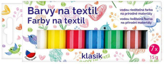 Barvy na textil světlý, sada, klasik 7x15 g + šablony