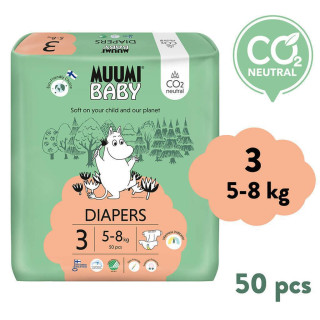 Eko pleny Muumi Baby 3 Midi 5–8 kg 50 ks